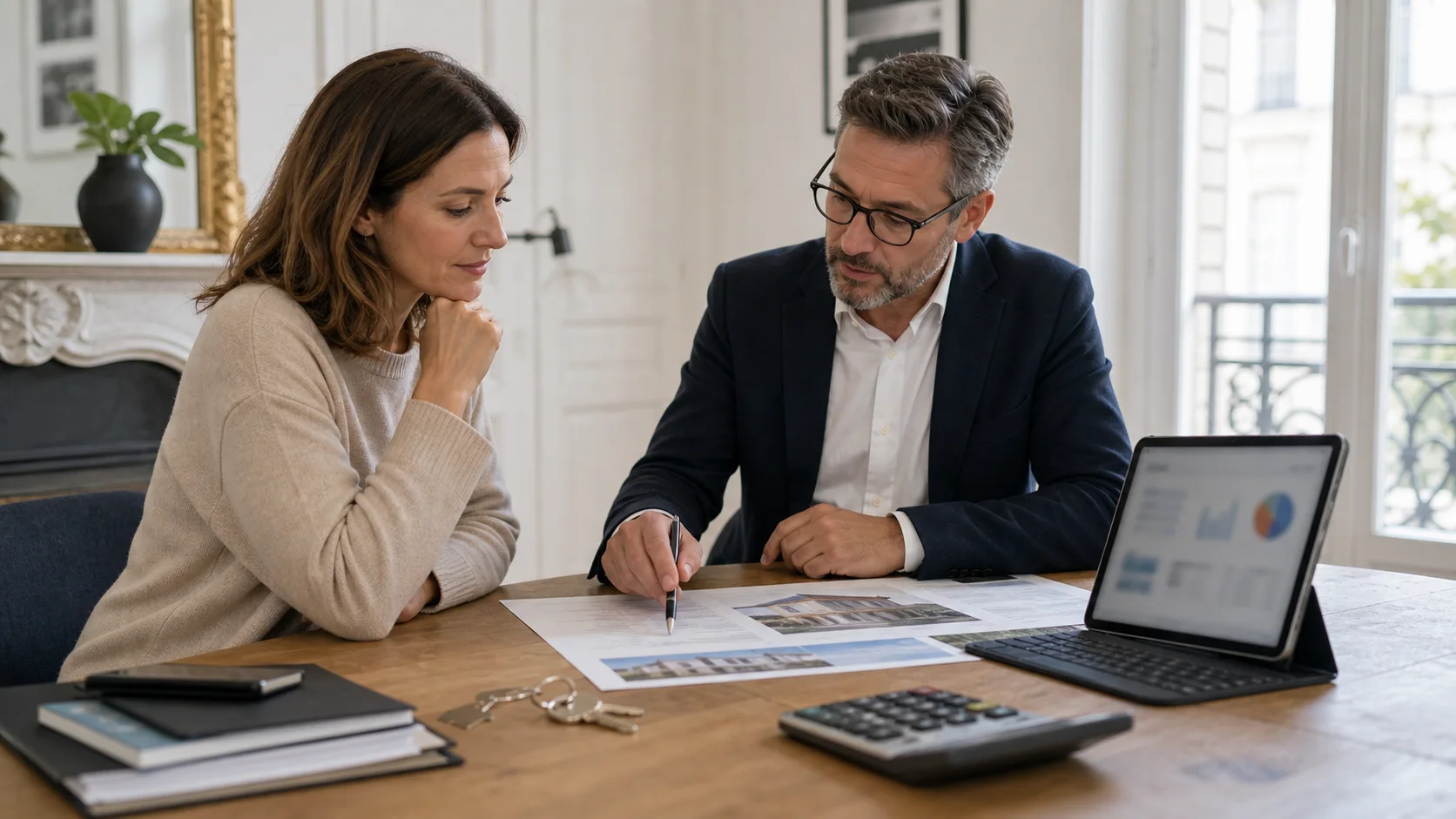 Calcul du patrimoine net avec valeur immobilière épargne et dette restante
