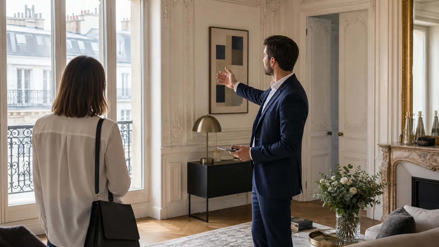 Visite d’un appartement parisien haut de gamme