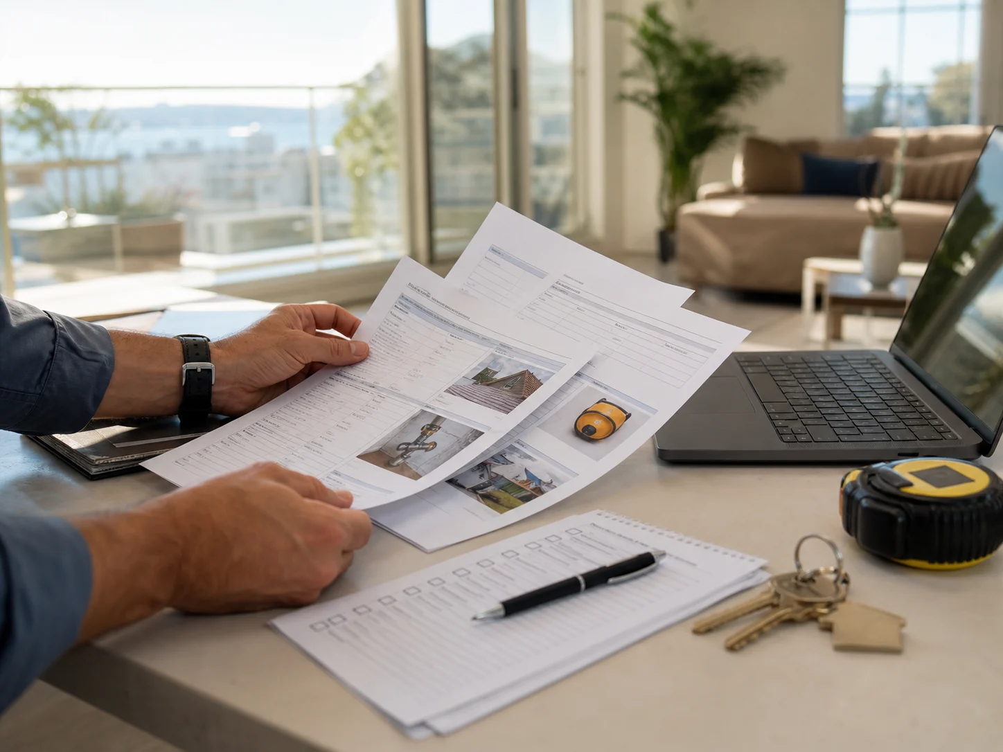 Comparaison de devis de diagnostics immobiliers sur un bureau