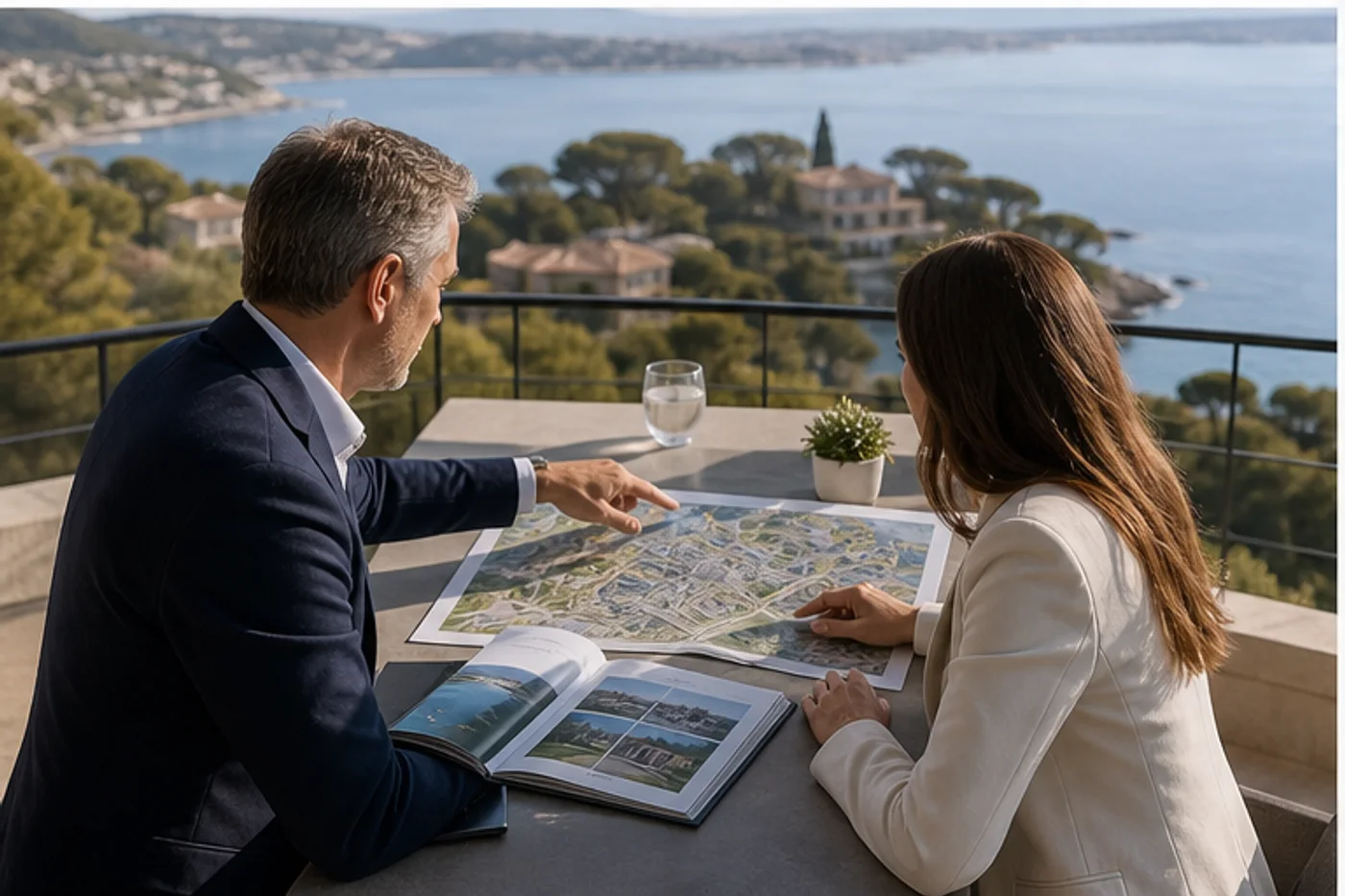 Conseil immobilier de prestige autour d une carte de micro-marché