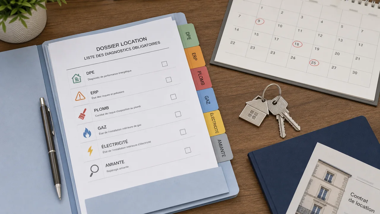 Dossier de diagnostics locatifs avec calendrier de validité